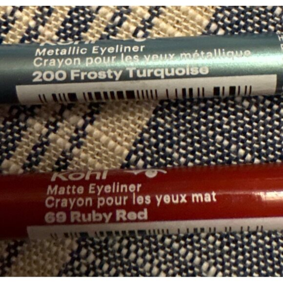 Annabelle Kohl Metallic & Matte Eyeliners Frosty Turquoise & Ruby Red - Picture 3 of 4